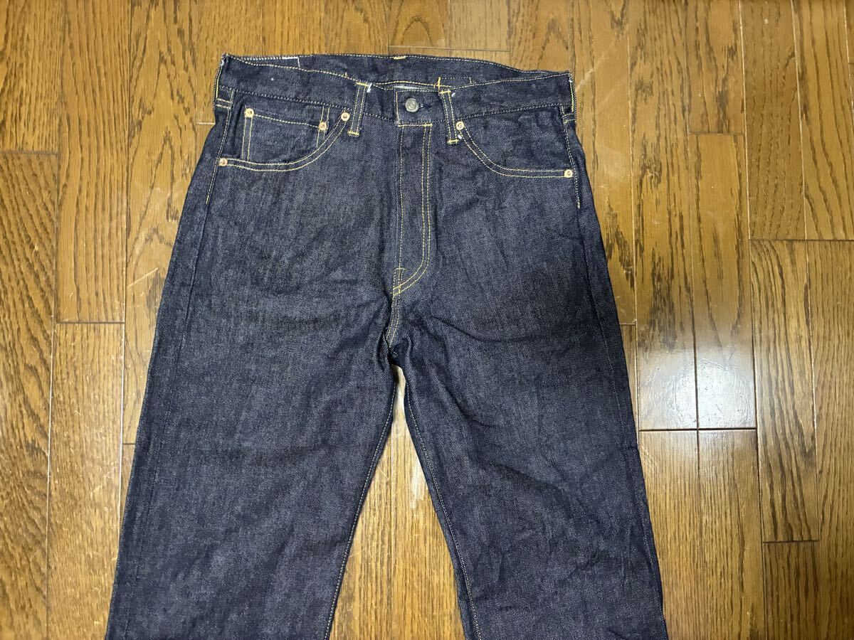 濃紺　日本製　マルカワ　岡山　倉敷デニム　セルビッチ　未洗い　リジッド_画像6