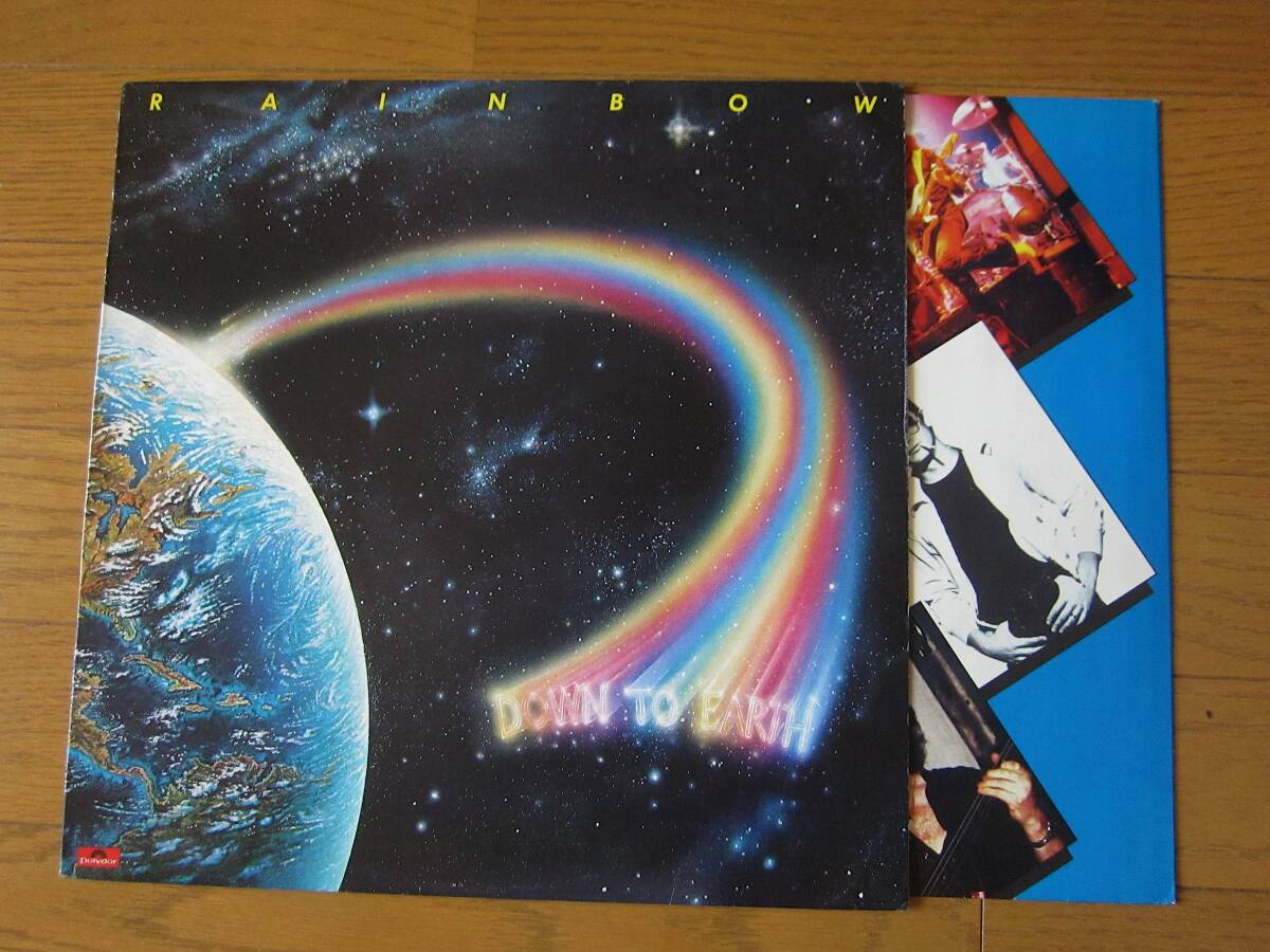 □ RAINBOW DOWN TO EARTH UK盤オリジナル美盤!最初期マトA//1 B//1 パンフ付き_画像1