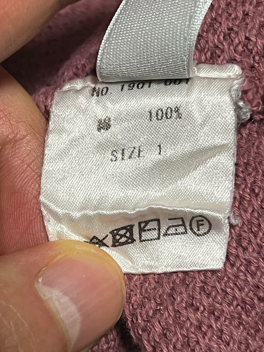 crepuscule クレプスキュール ポップコーン スウェット　クルーネック popcorn sweat スウェットシャツ 美品 サイズ1 ピンク_画像5