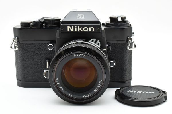 [美品] ニコン NIKON Nikomat EL2 一眼レフ 35mm フィルムカメラ ブラック 黒 + Ai NIKKOR 50mm f/1.4 2579432
