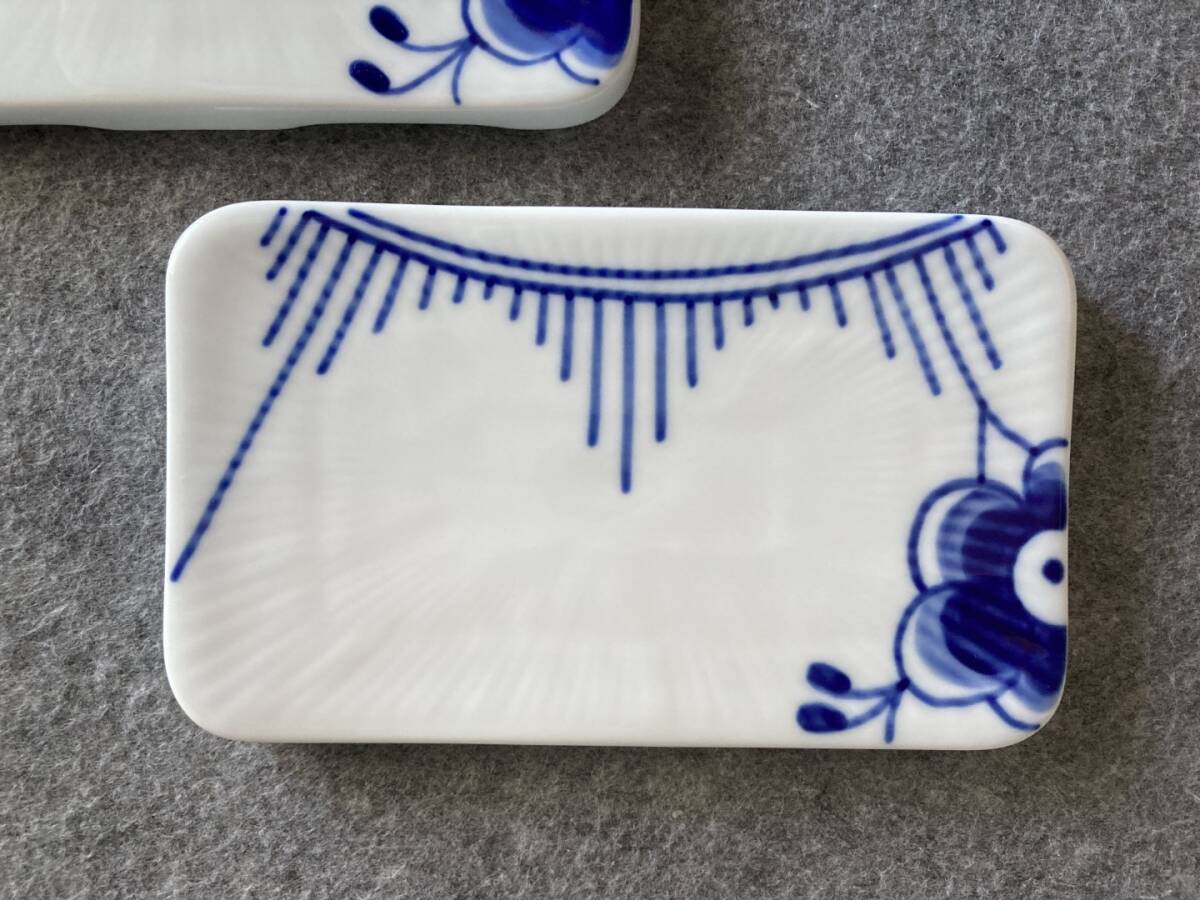 送料込 即決 ロイヤルコペンハーゲン ブルー フルーテッドメガ ボード 15.5cm 2点 2-381-362 ROYAL COPENHAGEN_画像2