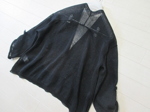 BEARDSLEY*ビアズリー 麻100％ 羽織リネンニットカーディガン