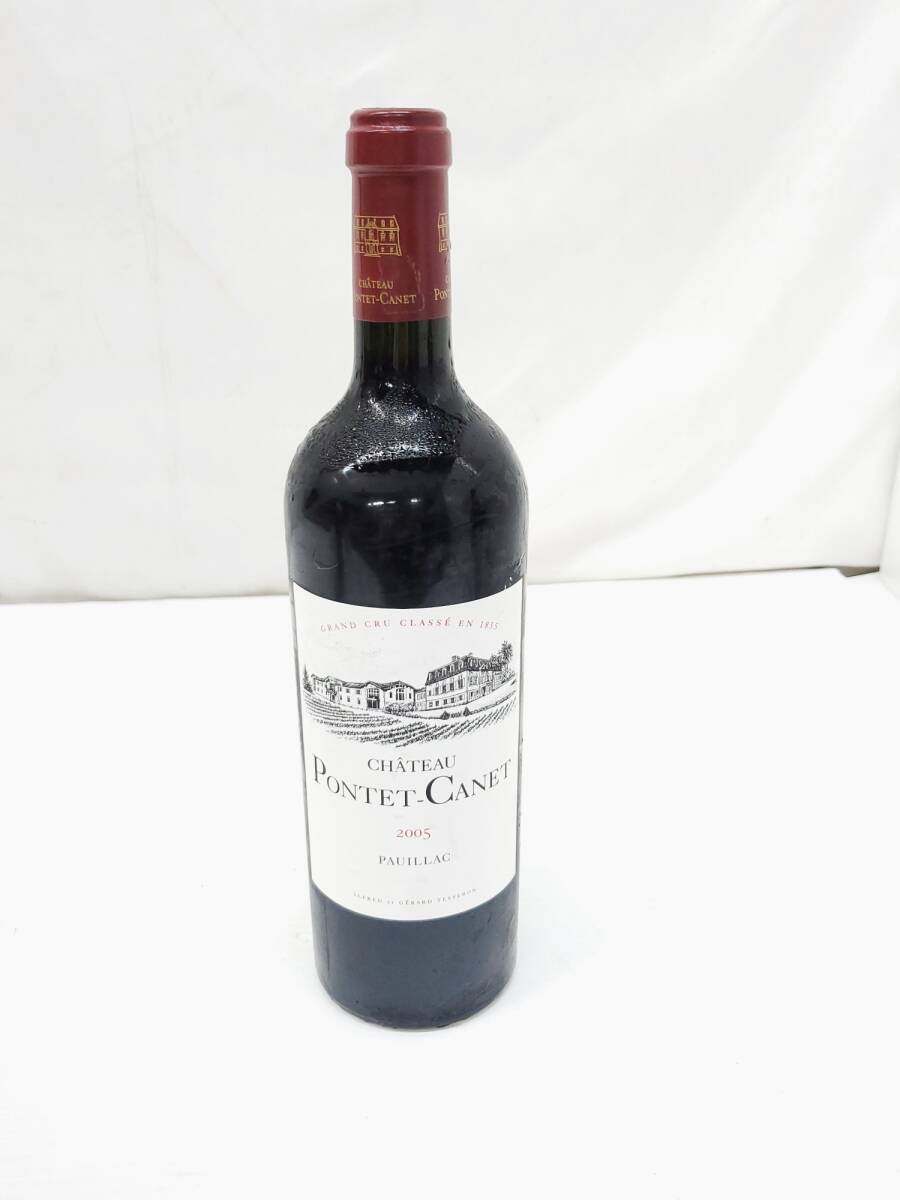 §　F1602Chateau PONTET CANET シャトー ポンテ カネ 2005年 赤 果実酒 750ml 14% ボルドー ポイヤックワインセラー保管品