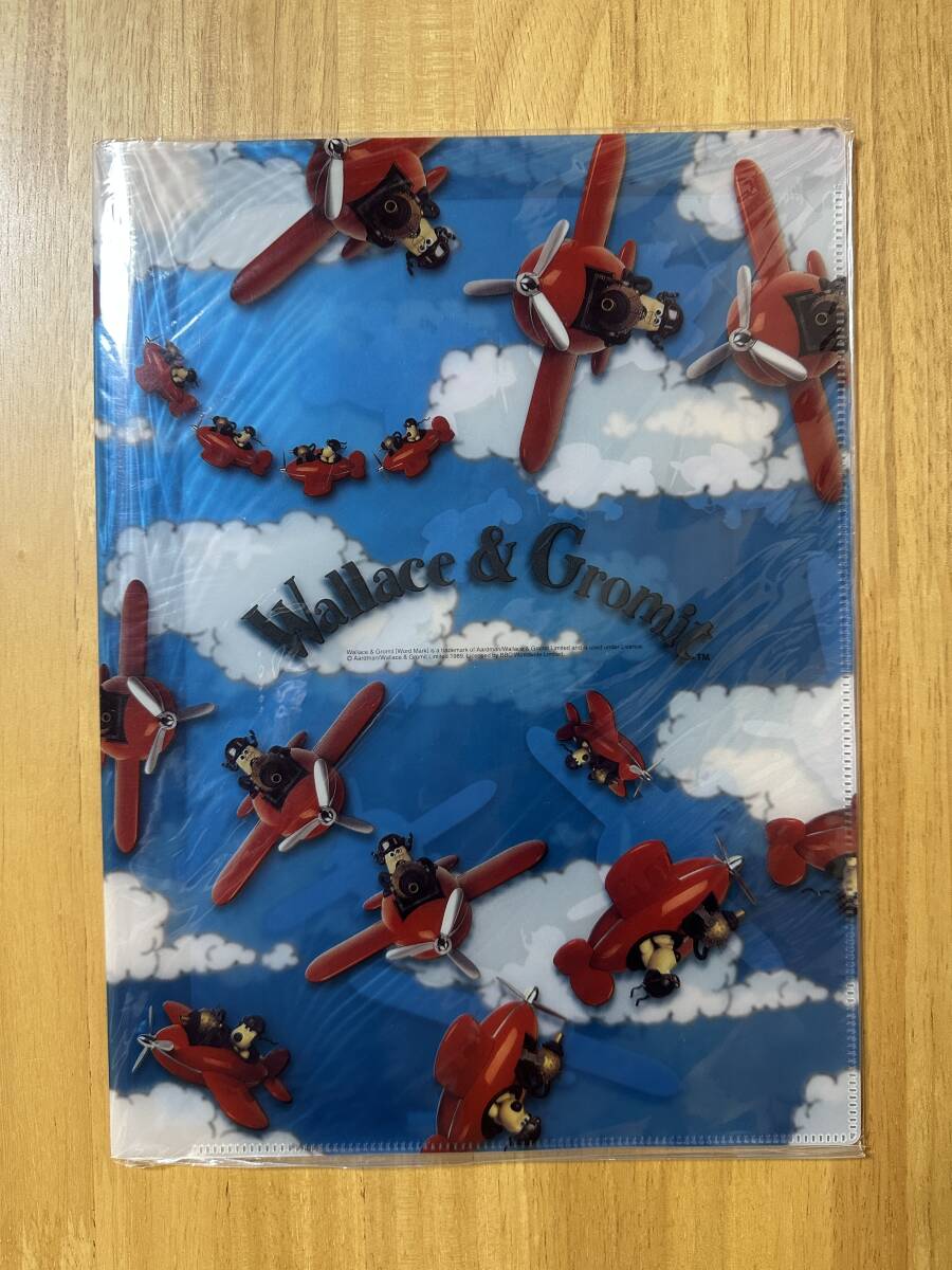 未使用★Wallace & Gromit / ウォレスとグルミット A4サイズのダブルポケットクリアファイル★クレイアニメ_画像1