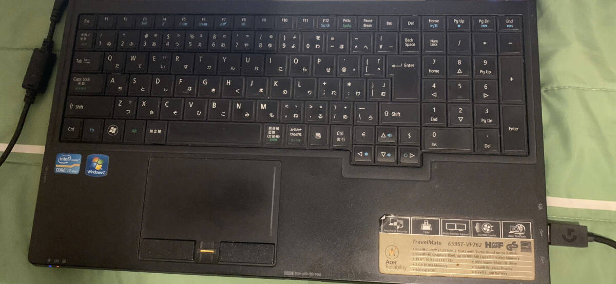 Acer TravelMate 6595T-VP762 ジャンク_画像2