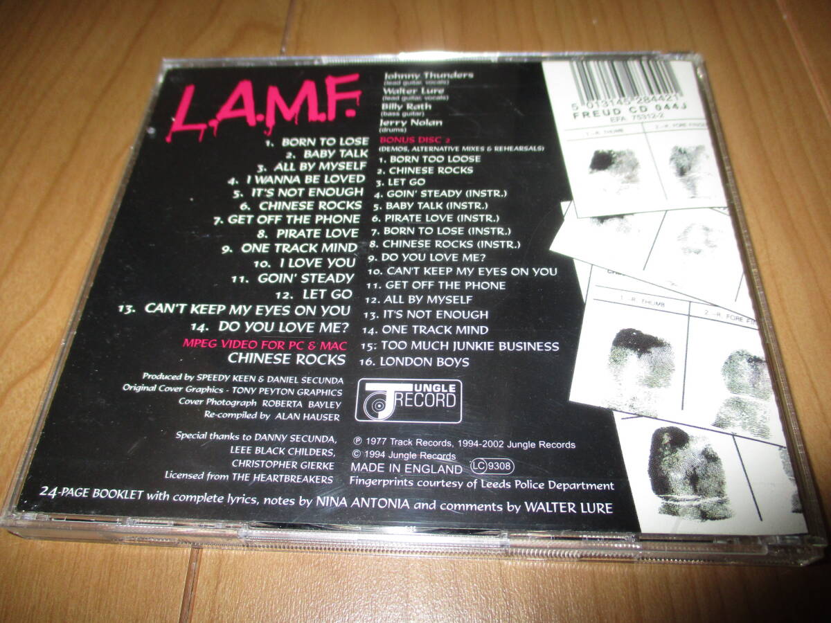 JOHNNY THUNDERS & THE HEARTBREAKERS L.A.M.F. the lost '77 mixes　ジョニー?サンダース?。裁督M　輸入中古盤