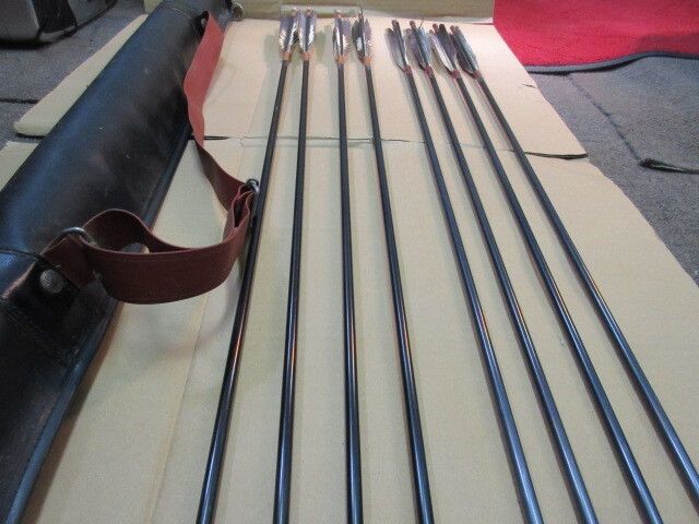 鹿児島  弓道 ジュラ矢8本 矢筒_画像6