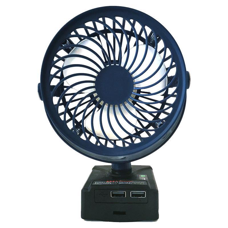 (A) マキタ makita 充電式 互換 5インチ 扇風機 卓上 ファン 静音 小型 キャンプ USB コードレス 電動 18V 14.4V バッテリー 対応 ブルー_画像2