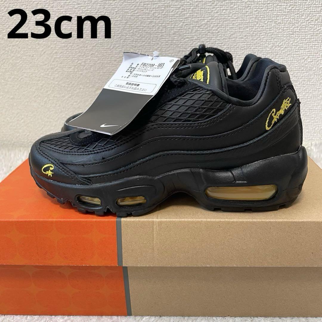 新品!激レア!23cmの出回りはほぼなし Corteiz × Nike Air Max 95 Tour Yellow 黒 箱付き タグ付き レディース コレクションにも