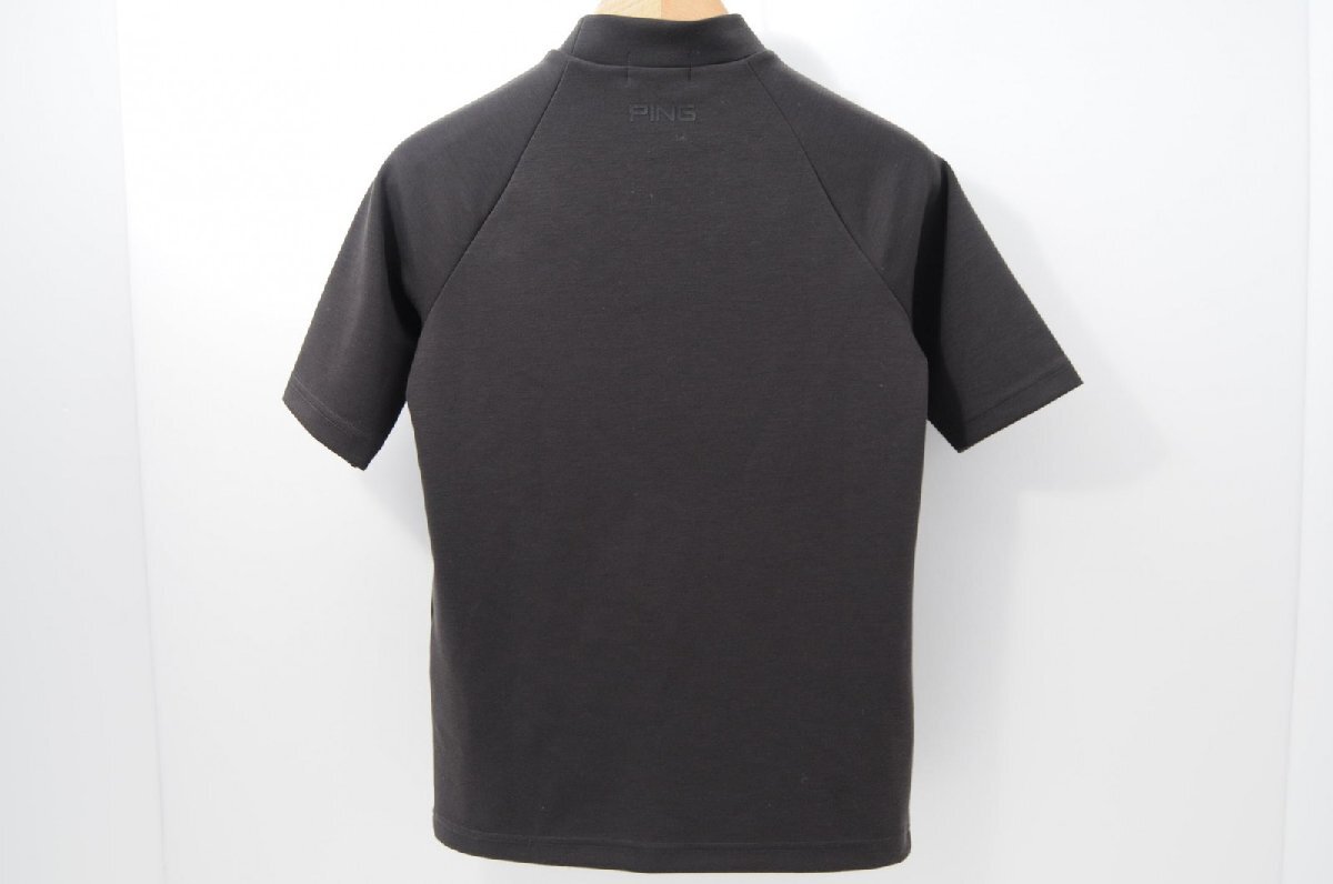 coco 中古【SALE】ピン PING レディース 半袖シャツ S チャコールグレー モックネック レターパックプラス発送可 67662_画像2