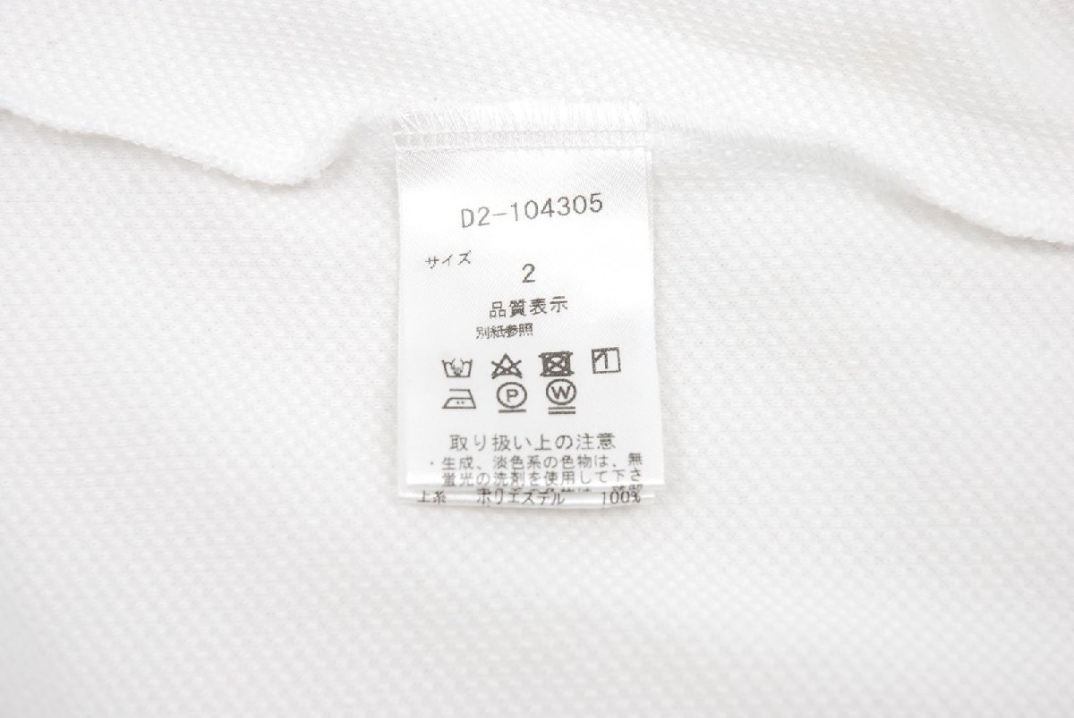 coco 中古【値下げ】 ダンスウィズドラゴンDANCE WITH DRAGON レディース 半袖ポロシャツ 2(M) 白 ホワイト スカル ネコパケ発送可 79542_画像4