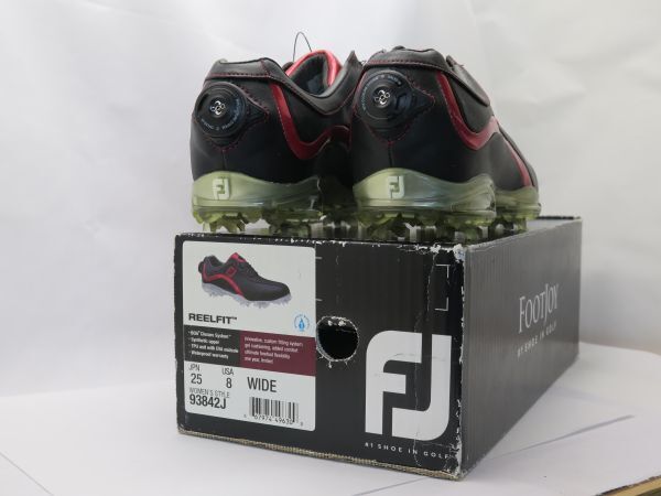 # новый товар # не использовался #FOOTJOY#REELFIT BOA# туфли для гольфа # оттенок черного #25.#93842J# ликвидация запасов специальная цена