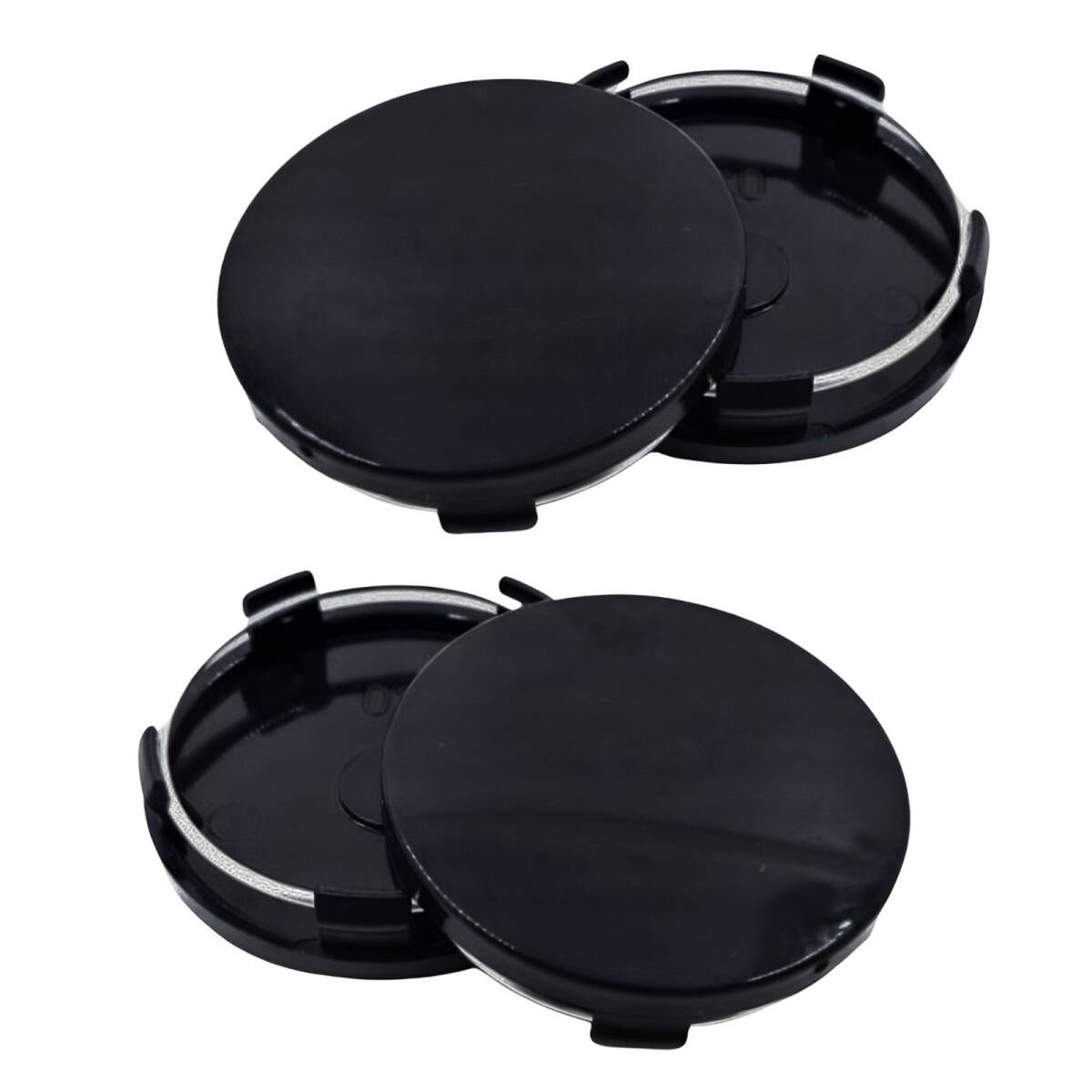 【未使用品】ホイールセンターキャップ 65mm キャップ ホイールキャップ センターキャップ 車 カー用品 タイヤ ブラック 4個セット_画像1