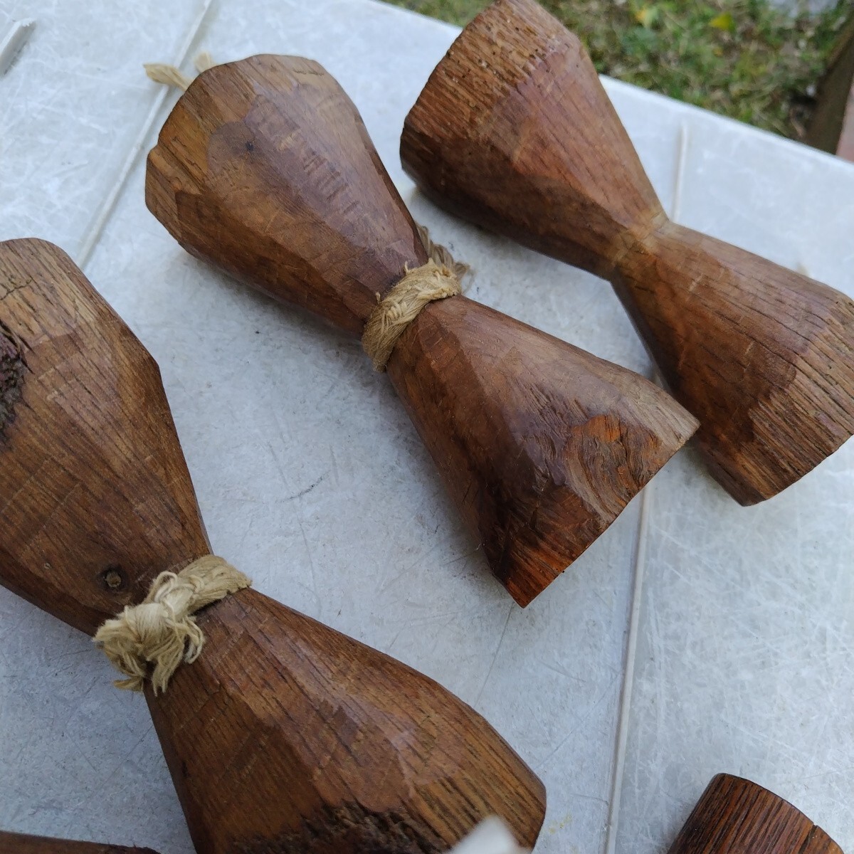 組玉　6個　大5個小Ⅰ個　　組紐道具　 古道具 　レトロ アンティーク　(中古)_画像7