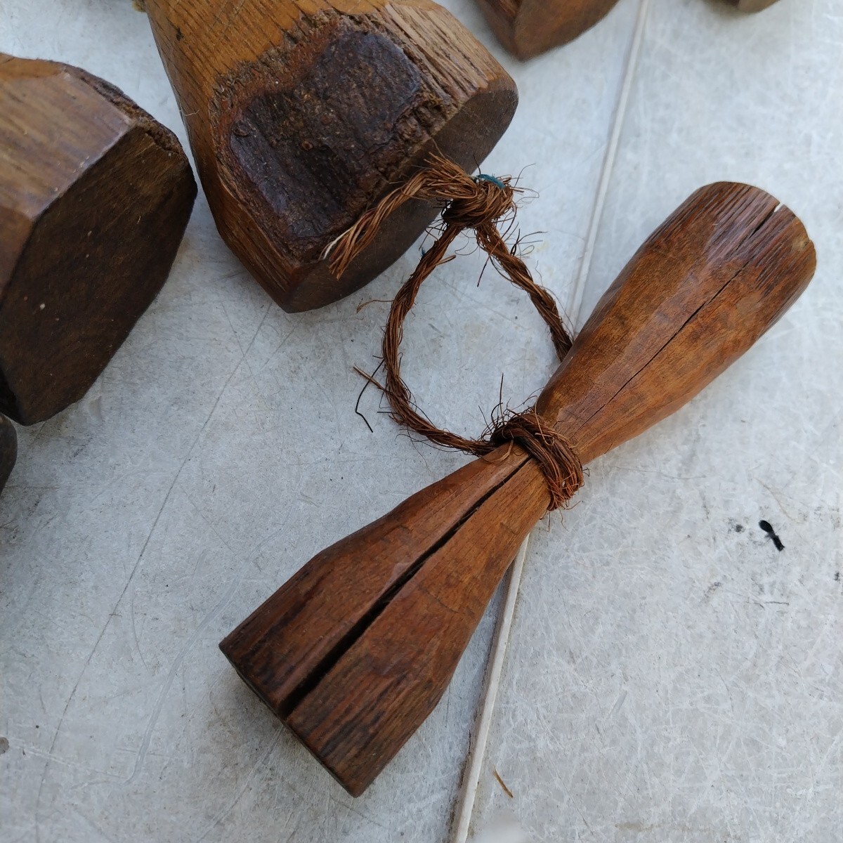 組玉　6個　大5個小Ⅰ個　　組紐道具　 古道具 　レトロ アンティーク　(中古)_画像8