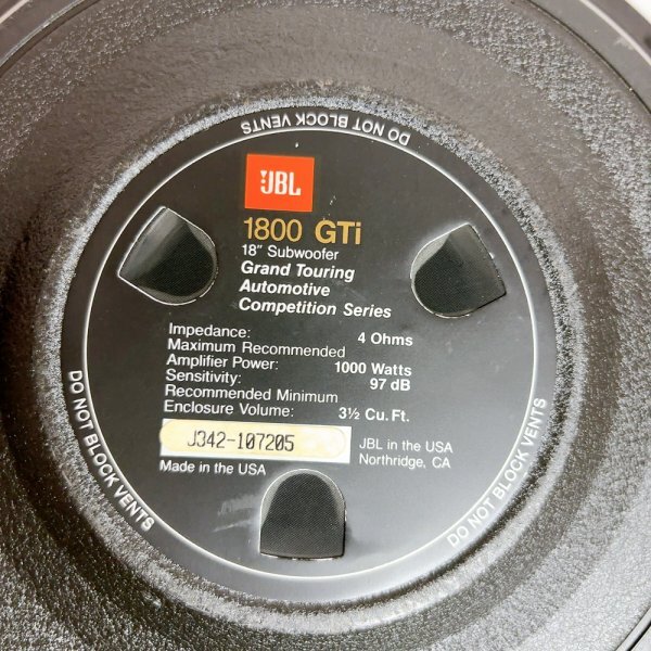 極美品】JBL 1800 GTi ウーファー 1000シリーズ 最高スペック 音質と