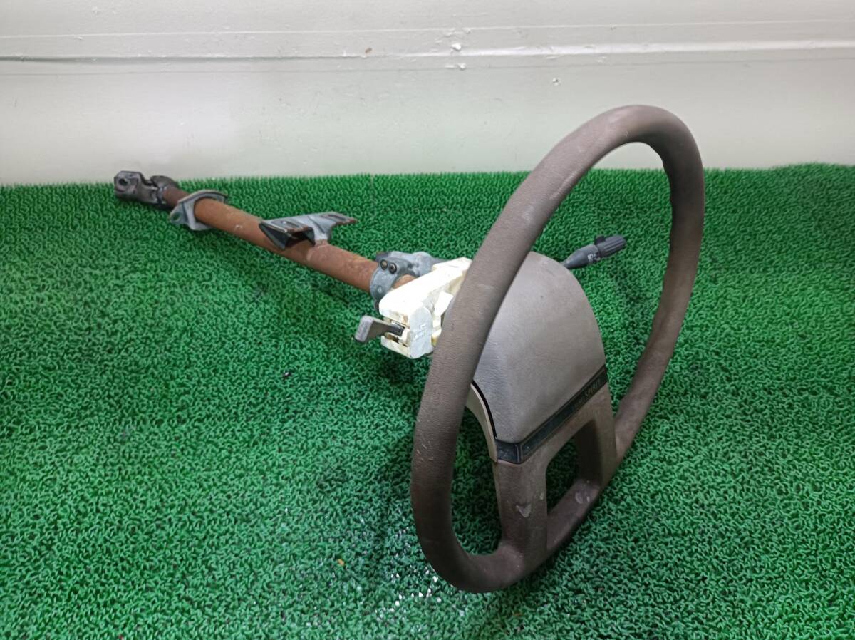 日産 ステアリングコラム ハンドル付 ローレルスピリット HB11, 1981 PRT738_画像3