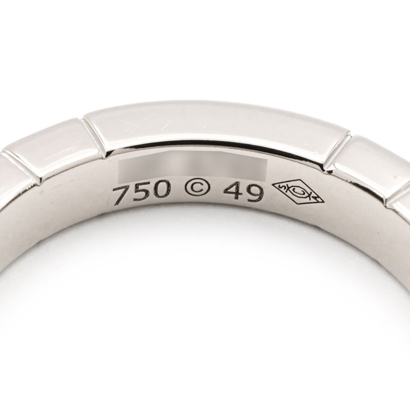 Cartier Lanieres кольцо #49 9 номер K18WG 1 шарик бриллиант геометрический рисунок квадратный 4 квадратная форма белое золото металлы 5.6g б/у бесплатная доставка