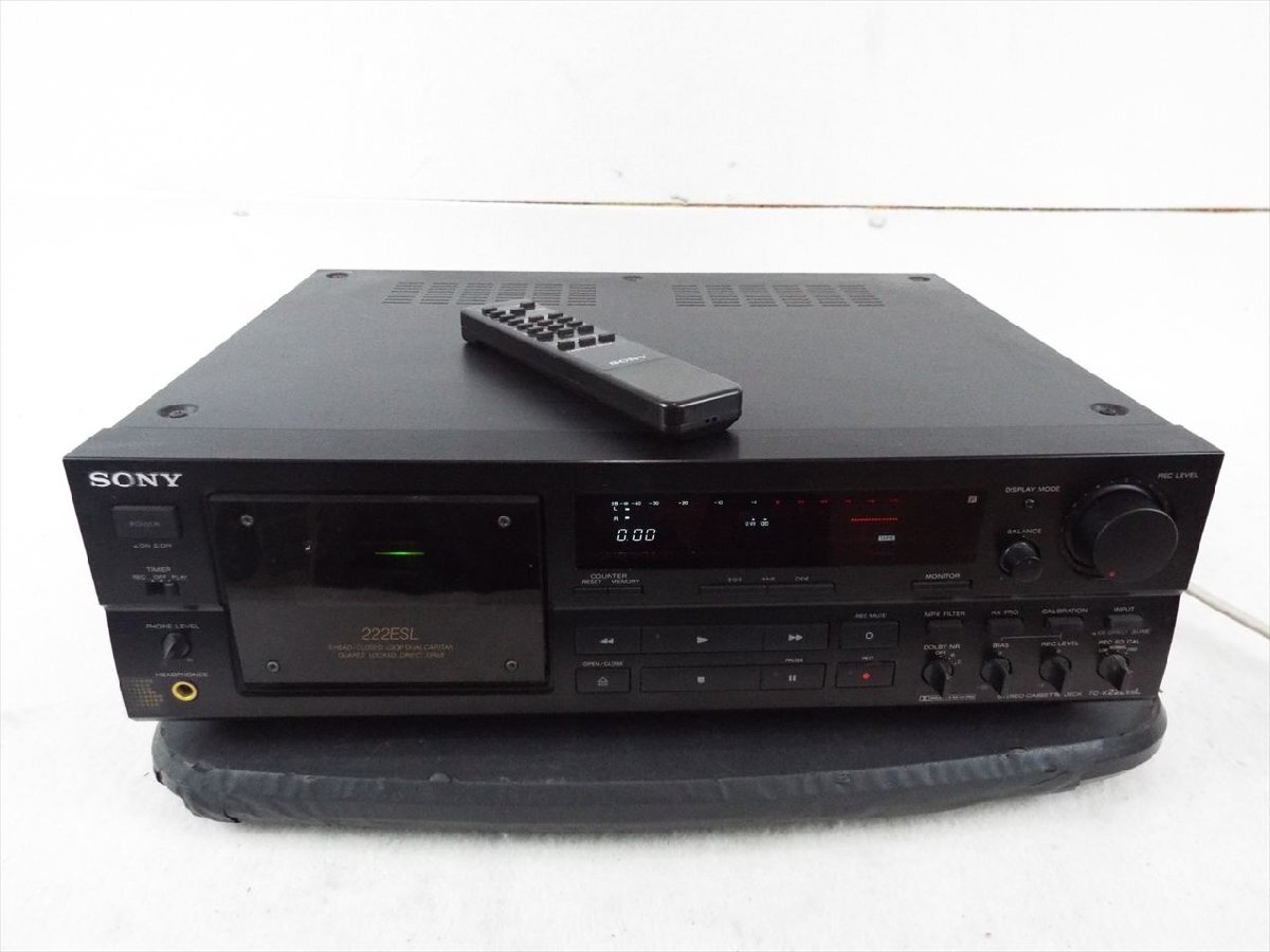 SONY/ソニー TC-K222ESL カセットデッキ (710　リモコン付 ☆ SONY ソニー TC-K222ESL カセットデッキ 中古 現状品 250807Y7188 一般