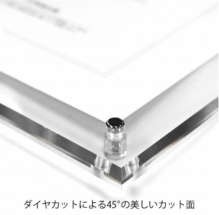 高級(jí) アクリルフレーム　クリア　310角 310×310mm 31cm角 300×300 等の作品に 壁掛け専用 観賞 フォトフレーム