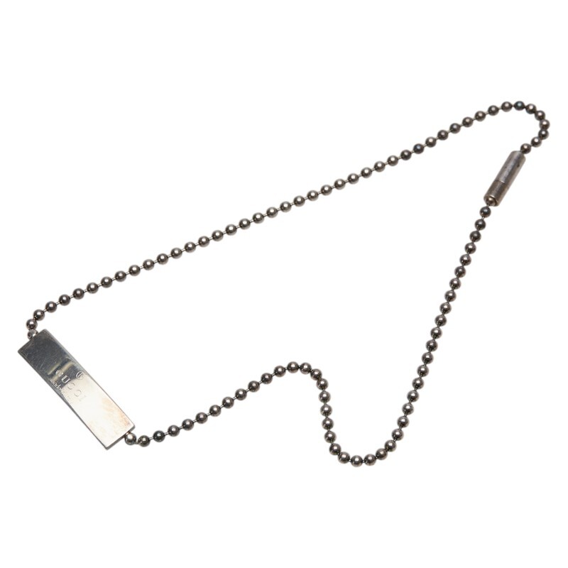 グッチ ロゴプレート ボールチェーン ブレスレット SV925