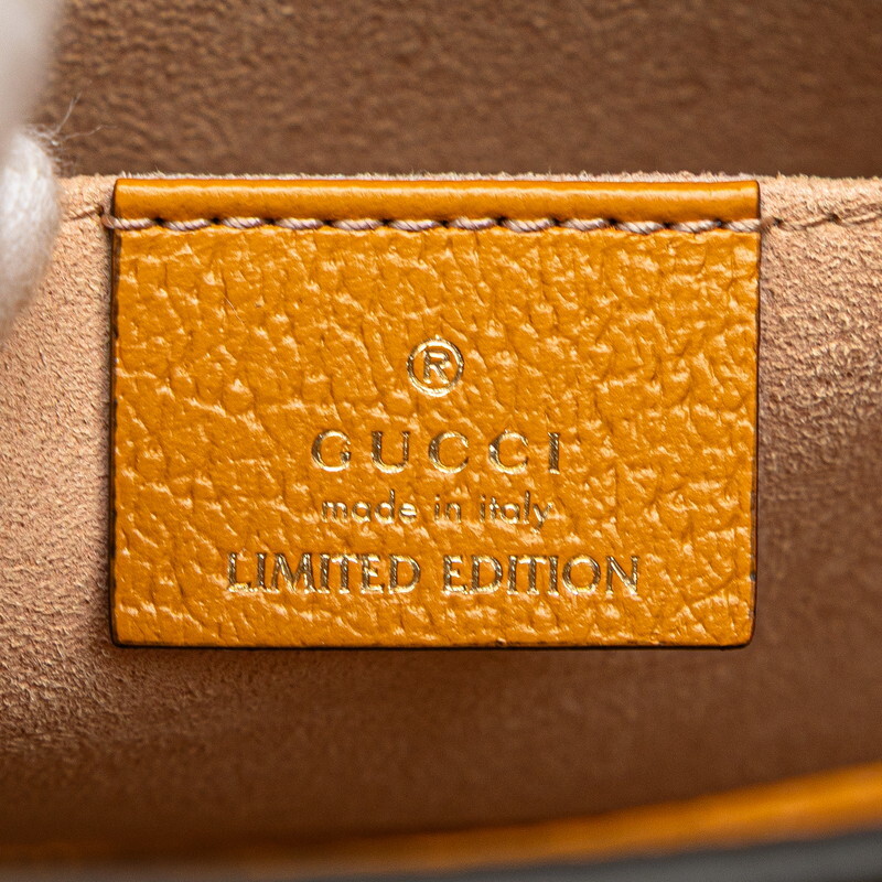  Gucci GGs шкив m плюшевый мишка клатч 660513 бежевый orange PVC кожа женский GUCCI × EXO KAI [ б/у ]