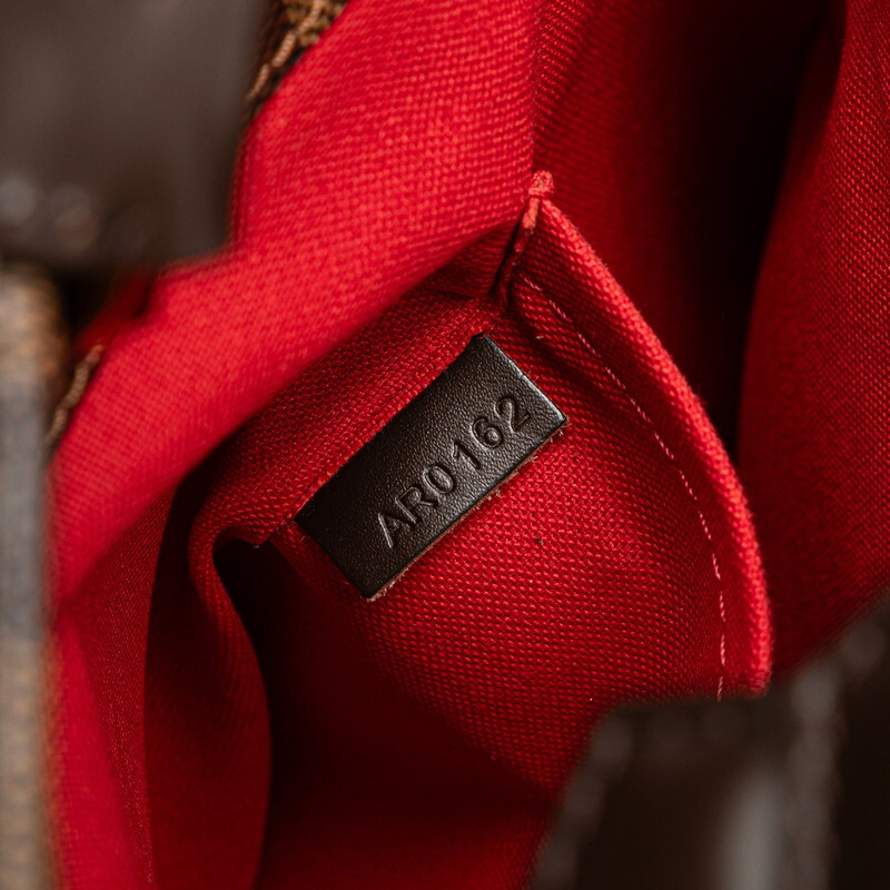 ルイ ヴィトン ダミエ カバ ローズベリー ハンドバッグ ショルダーバッグ 2WAY N41177 ブラウン PVC レザー LOUIS VUITTON 【中古】_画像9