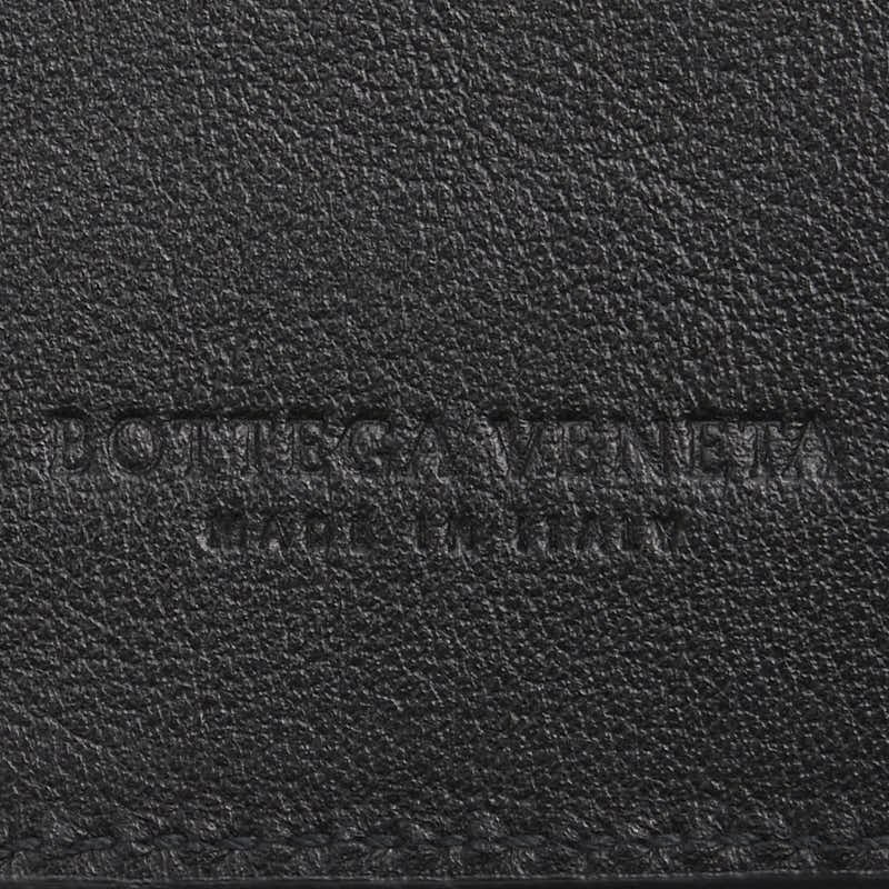 ボッテガヴェネタ イントレチャート パスポートケース ブラック レザー メンズ BOTTEGAVENETA 【中古】