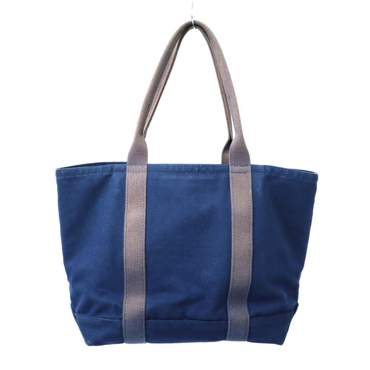 90s ビンテージ PORT CANVAS ポートキャンバス トートバッグ コットン ツートン 2色 紫 紺 パープル ネイビー 古着 アウトドア キャンプ_画像2