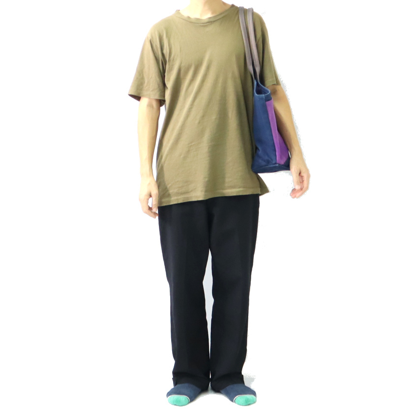 90s ビンテージ PORT CANVAS ポートキャンバス トートバッグ コットン ツートン 2色 紫 紺 パープル ネイビー 古着 アウトドア キャンプ_画像10