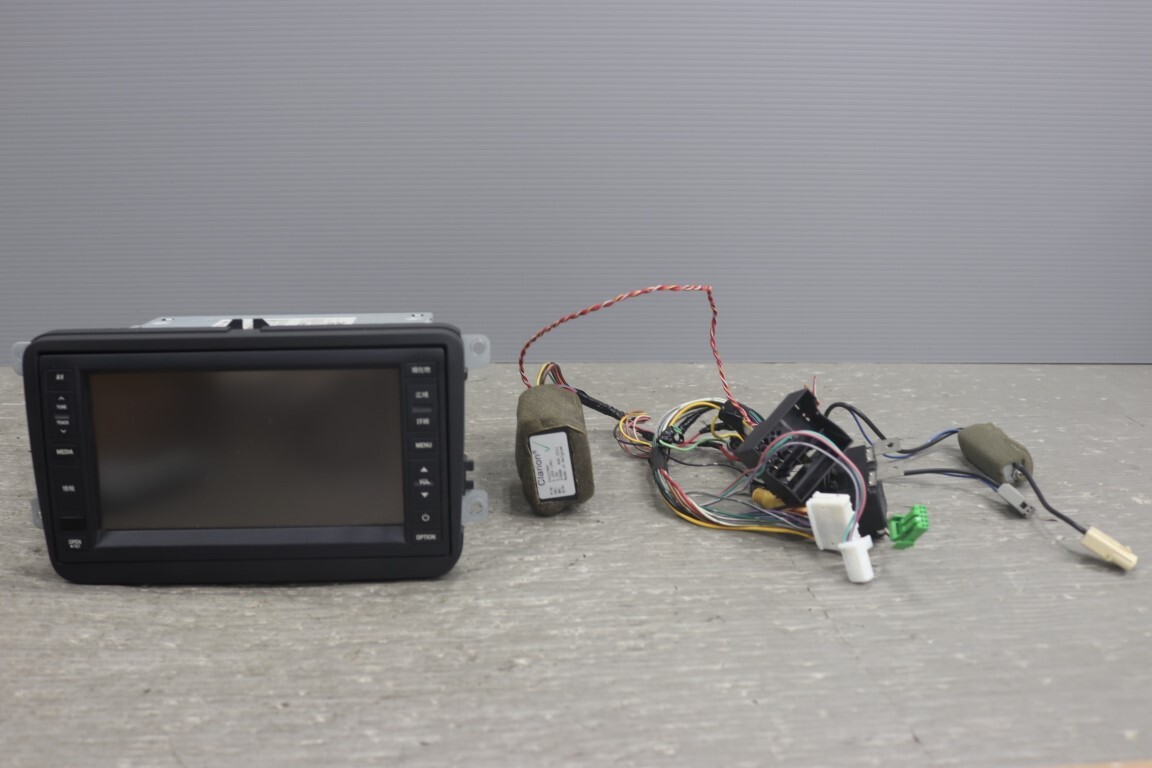 VW シャラン 右H (7NCAV 7N) 純正 カーナビ J1KDC2A18 クラリオン clarion 破損無 SDナビ ナビユニット フォルクスワーゲン p055582_画像1