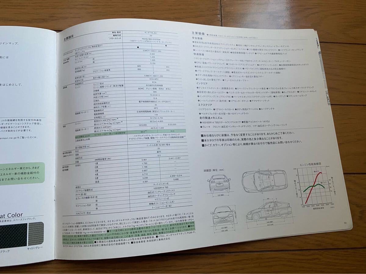  Honda Insight автомобиль каталог редкий 