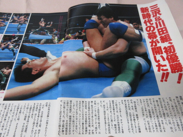 「週刊プロレス NO.528 1992.12/22」佐野直喜 パワーホーク対武藤馳 藤原対シャムロック JWP対全女 ベースボールマガジン社_画像3