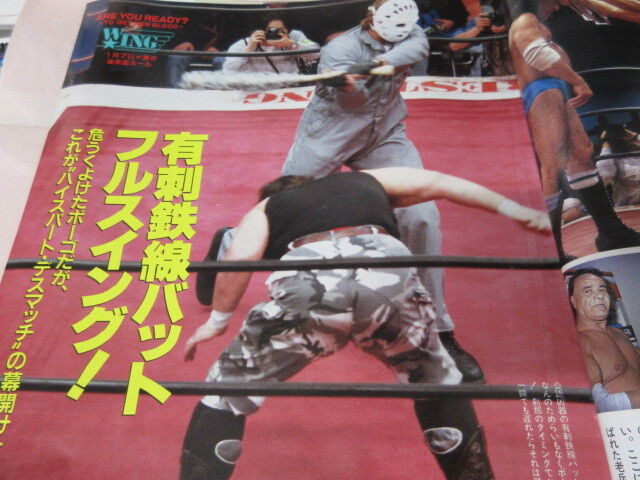 「週刊プロレス NO.533 1993.1/26」WAR後楽園 LLPW ジョー引退試合 T後藤対大仁田有刺鉄線 ベースボールマガジン社_画像7