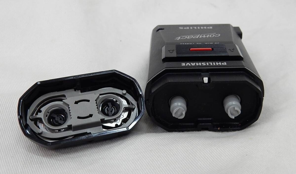 【中古動作未確認/ジャンク】★PHILIPS フィリップス H300 コンパクト 電気シェーバー 髭剃り 30 MIN.RC TRAVEL 日本製_画像3