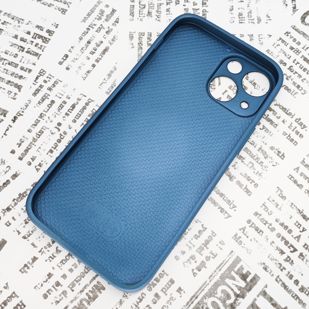 iPhone 13mini ガラス背面シリコンケース [27]ブルー (1)_画像4