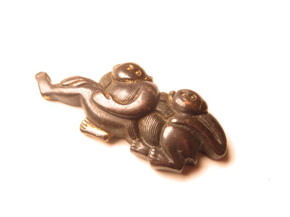 [11197] меч принадлежности Edo ~ Meiji красный медь земля . металлические принадлежности ( первый товар * покупка товар )