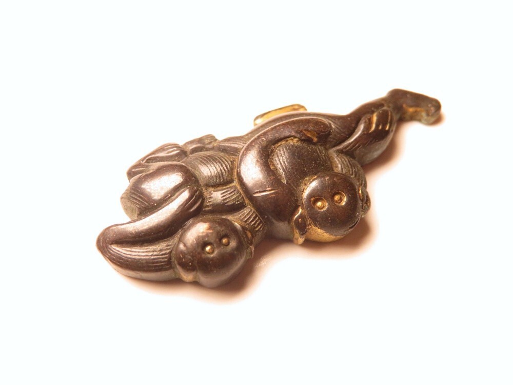 [11197] меч принадлежности Edo ~ Meiji красный медь земля . металлические принадлежности ( первый товар * покупка товар )