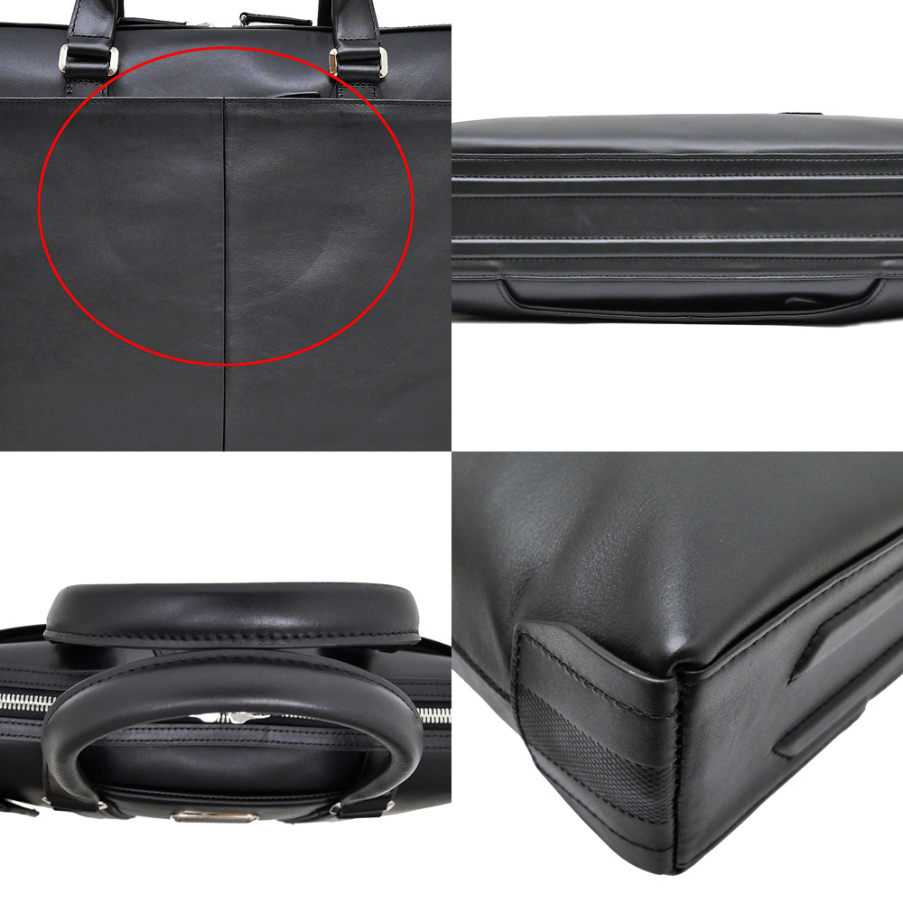 【名東】トゥミ JARVIS スリム・ブリーフ 0982415 ブラック 黒 レザー ビジネスバッグ ストラップ付 メンズ 新品同様_画像7