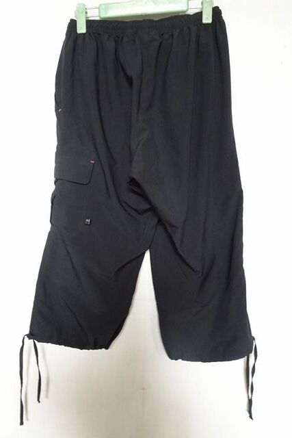 Kaepa/ケイパ/LKC62501S/ハーフパンツ/ひざ丈/薄手素材/速乾性/フラップポケット/裾絞りひも/スポーツ/黒/ブラック/LLサイズ(8/27R7)_画像2