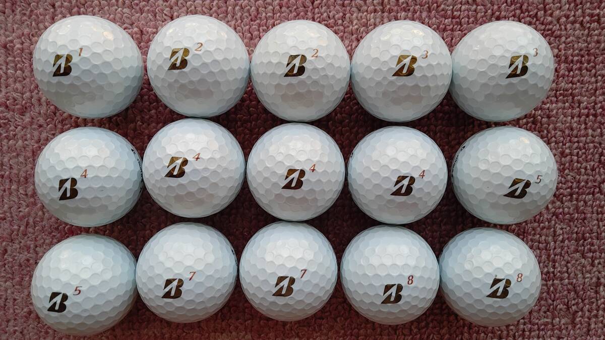 ２０２４　ブリヂストンゴルフ　TOUR　Ｂ　X　パールホワイト　ロストボール　１５個_画像1