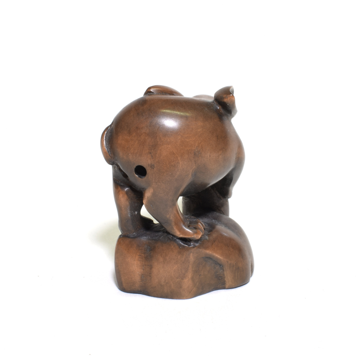  netsuke Самшит мелколистный . желтый . деликатный скульптура из дерева заяц [b16-30]