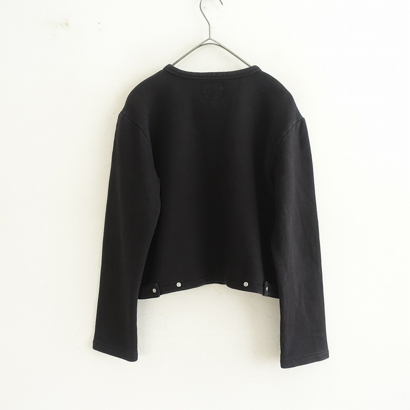 アニエスベー agnes b. *カーディガンプレッション*1綿コットン里起毛スウェット黒ブラック羽織アニエスb.(25-2507-274)【30H52】