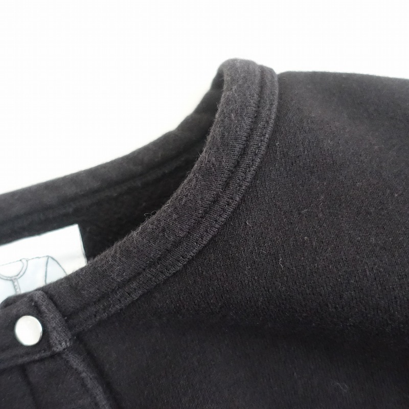 アニエスベー agnes b. *カーディガンプレッション*1綿コットン里起毛スウェット黒ブラック羽織アニエスb.(25-2507-274)【30H52】