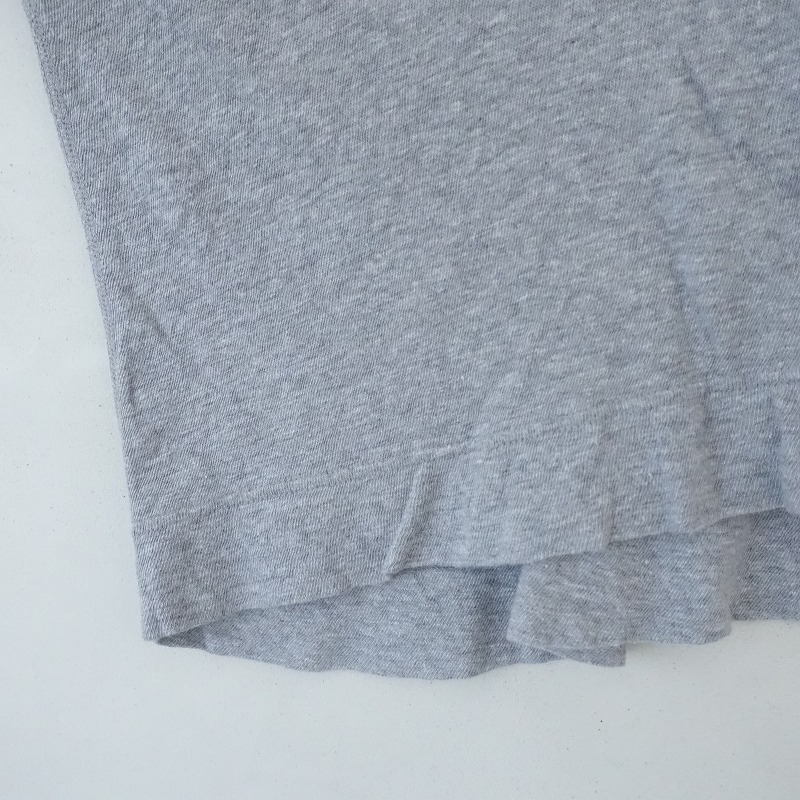 45a-rupi- M R45RPM * хлопок широкий футболка *0 cut and sewn хлопок серый небо . большой размер тянуть over (1-2507-197)[50H52]