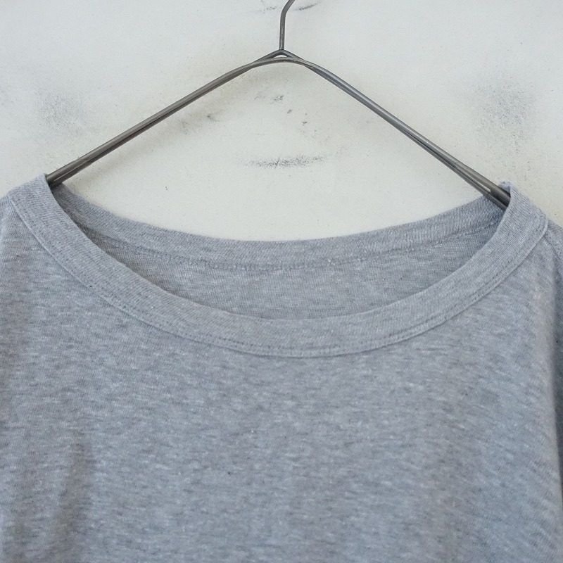 45a-rupi- M R45RPM * хлопок широкий футболка *0 cut and sewn хлопок серый небо . большой размер тянуть over (1-2507-197)[50H52]