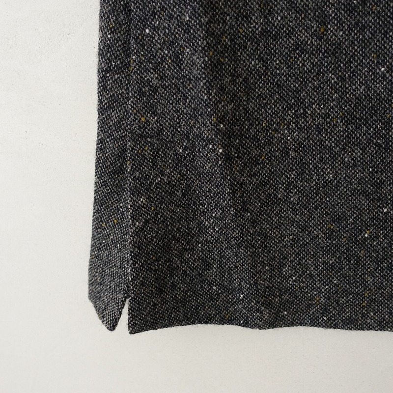 【定価4.7万】マーガレットハウエル MARGARET HOWELL *ウールツイードAラインスカート*2チャコールグレー杢(sk2-2508-100)【72H52】_画像4