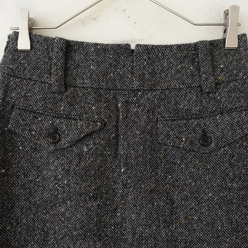 【定価4.7万】マーガレットハウエル MARGARET HOWELL *ウールツイードAラインスカート*2チャコールグレー杢(sk2-2508-100)【72H52】_画像5