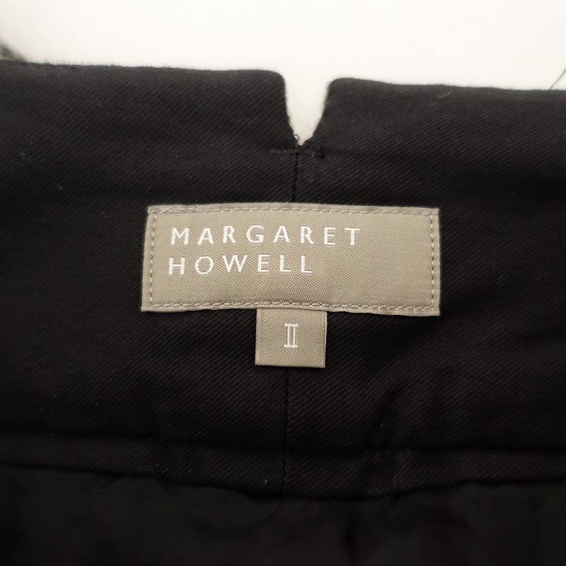 【定価4.7万】マーガレットハウエル MARGARET HOWELL *ウールツイードAラインスカート*2チャコールグレー杢(sk2-2508-100)【72H52】_画像7