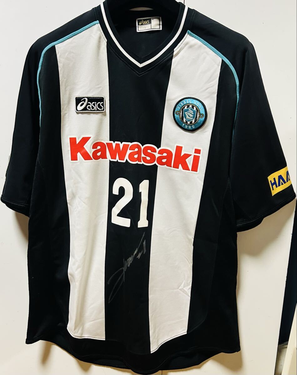 【値下げ交渉可】ヴィッセル神戸 三田選手 直筆サイン入りユニフォーム 選手実使用☆ヴィッセル神戸☆三浦泰年☆別注タグ☆直筆サイン